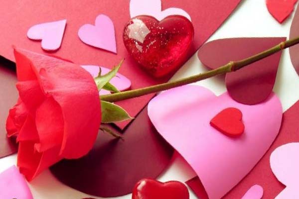 Валентинов день - сердечки и розы