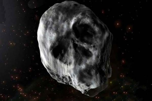 Хэллоуинская комета Смерти в виде черепа
