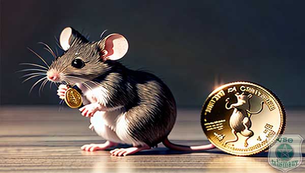 мышь с монеткой