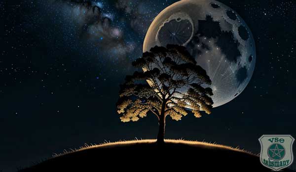 дерево ночью