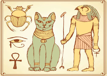 египетский рисунок кошки 