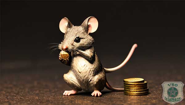 талисман мышь с монетками