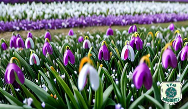 фиолетовые и белые тюльпаны