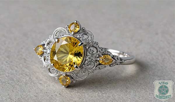 перстень с желтым камнем