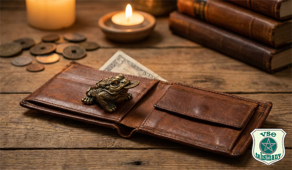 денежная жаба, купюры и кошелек