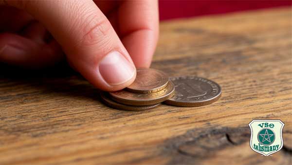 человек трогает пальцами денежку