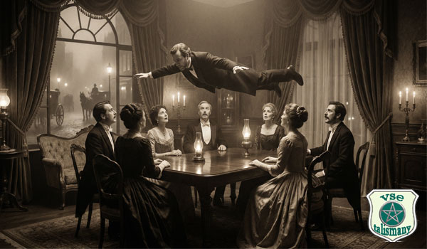 левитация человека над столом