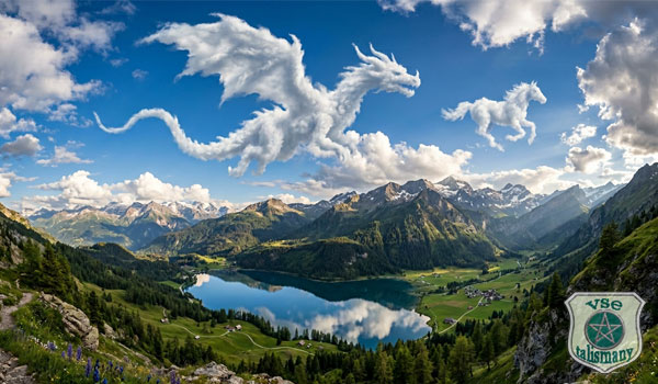 облачный дракон и лошадь