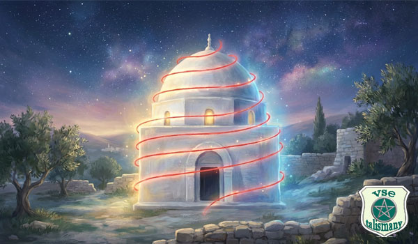 храм, оплетенный красной нитью