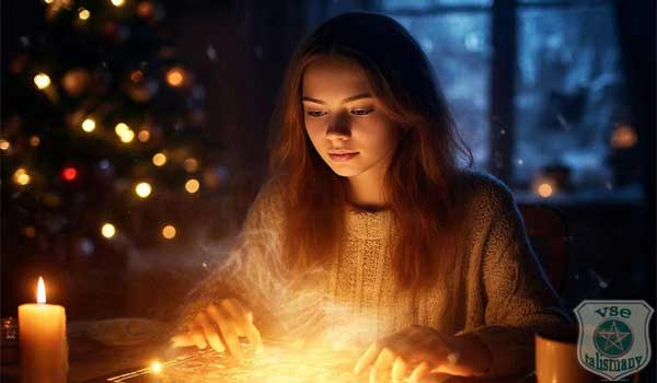 девушка гадает на святки