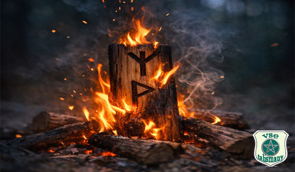 сжигание рунического талисмана